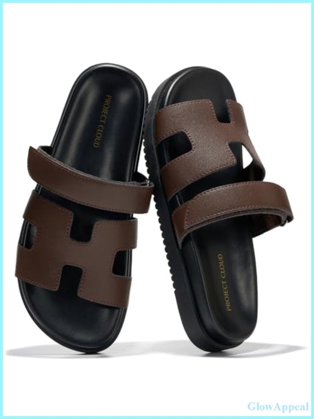 Genuine Leather Slide Sandals Women Water Resistant Non-Slip Comfort